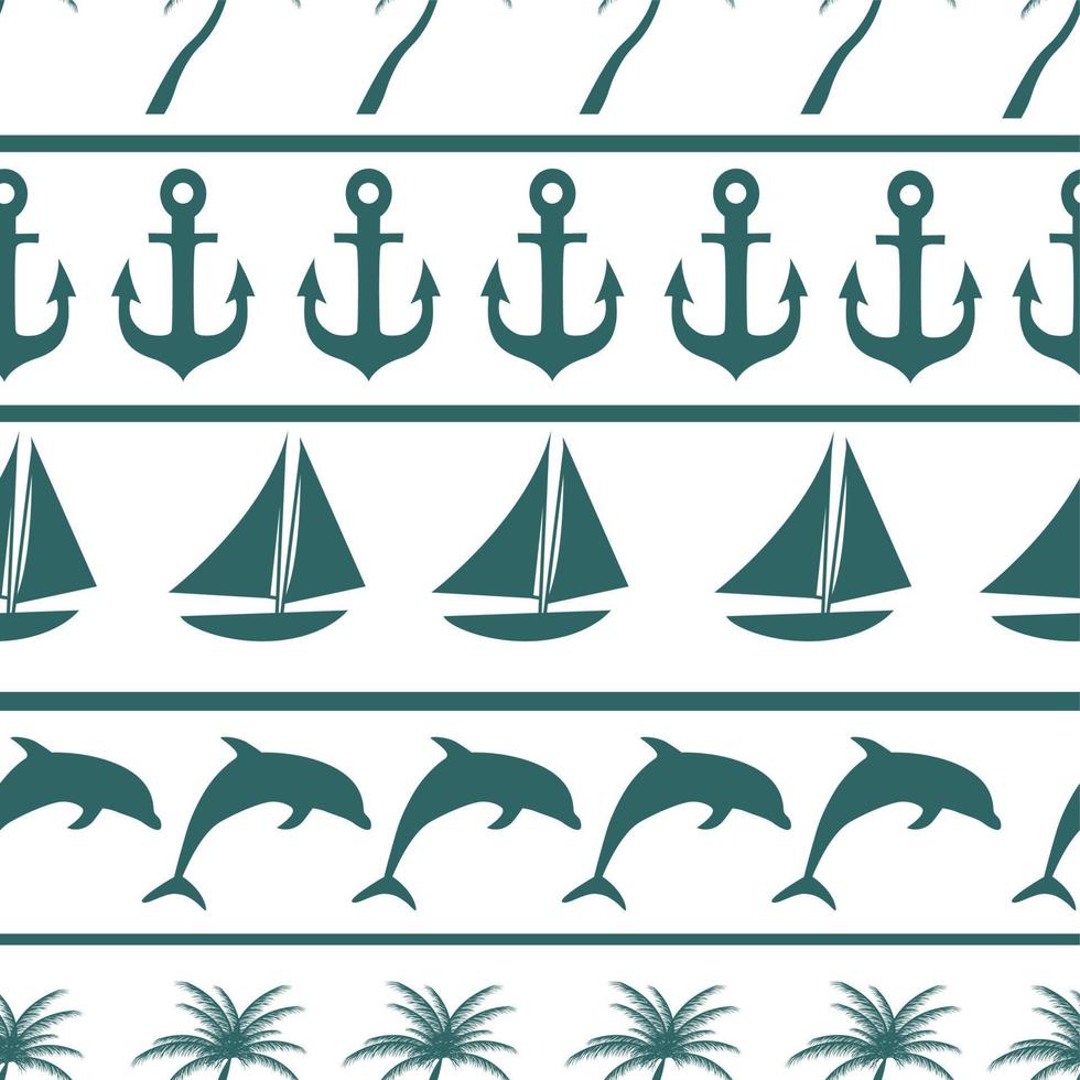 Sea seamless pattern background vector ilustration