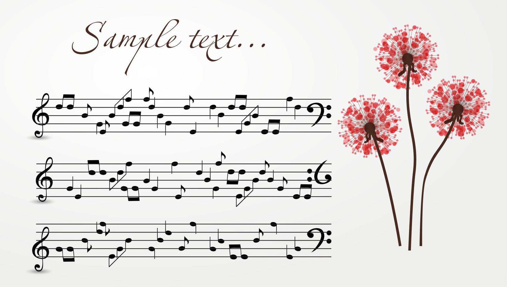 musical notes abstract background. Vector Illustration