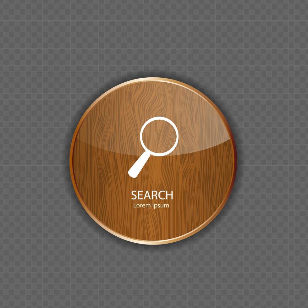 Search wood application icons vector