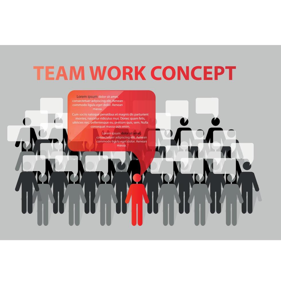 Ilustración de vector de concepto de trabajo en equipo