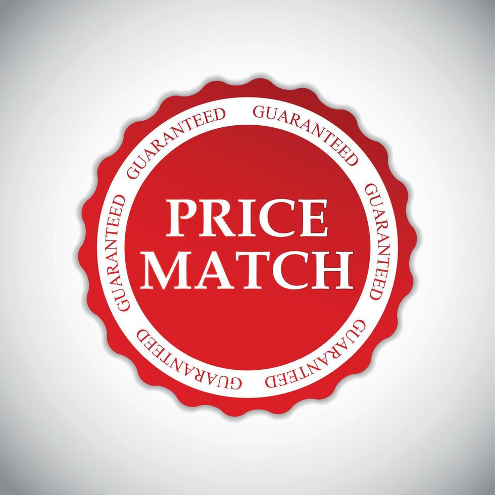 Price Match Label Vector Illustration