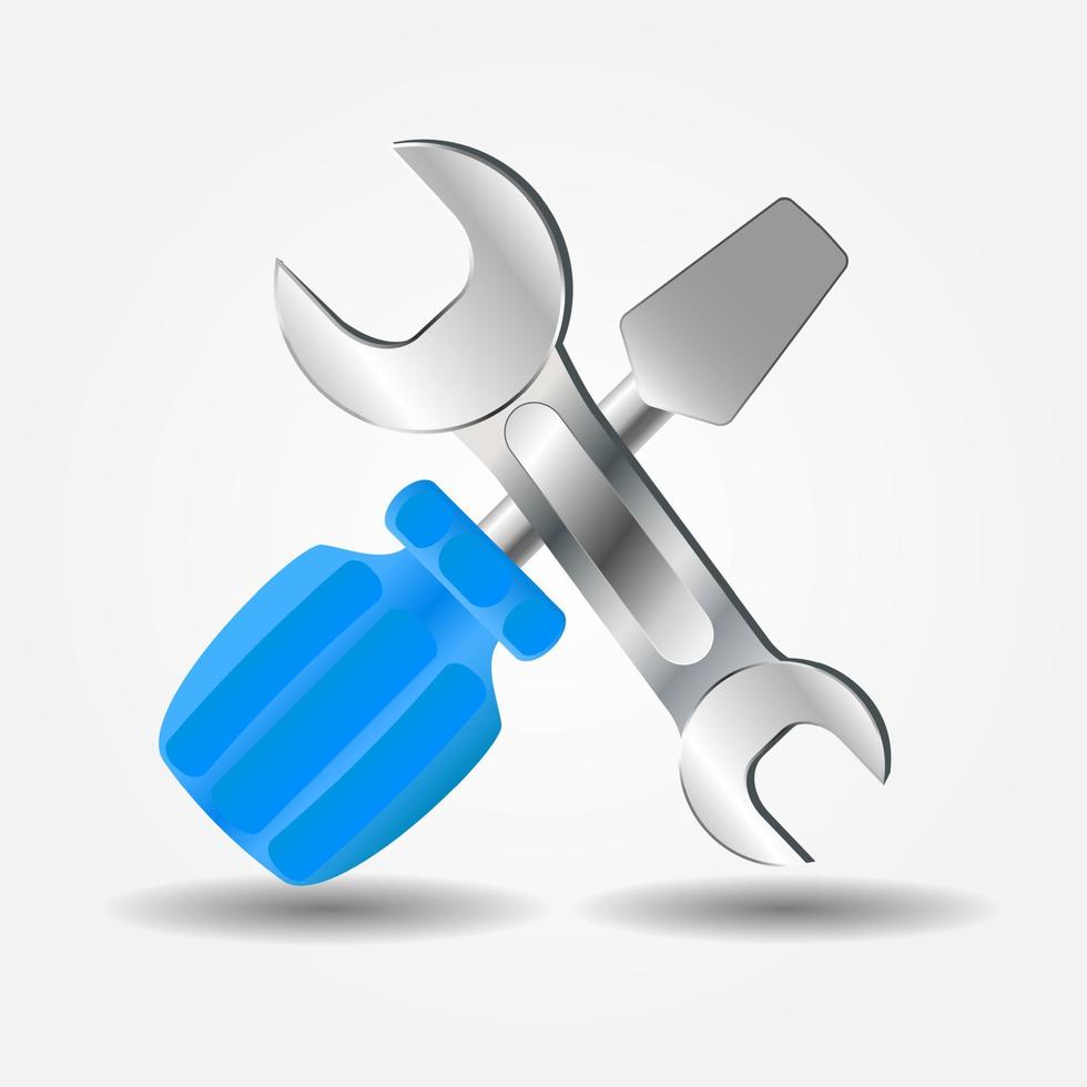 Screwdriver and Wrench icon vector illustration