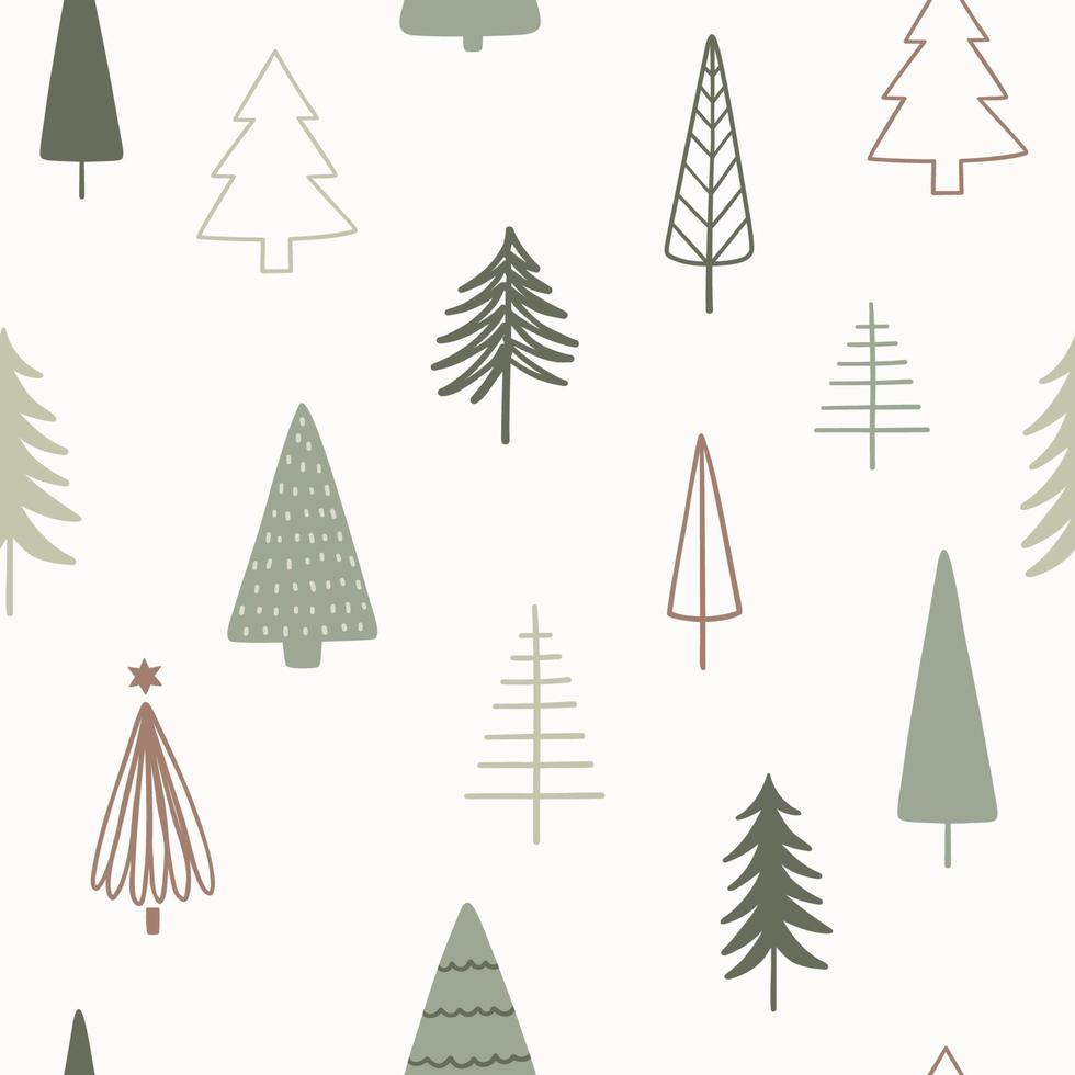 Christmas season vector seamless pattern. Hand drawn texture