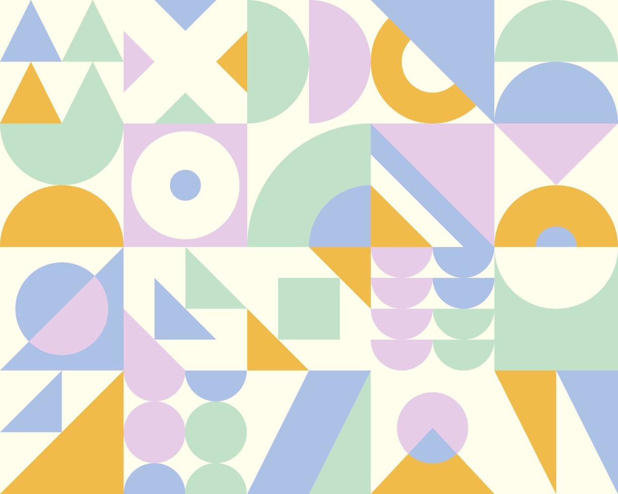 Abstract geometric banner in Bauhaus style. vector