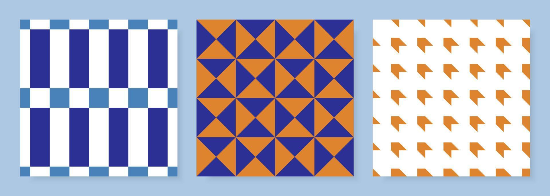 conjunto de patrones sin fisuras geométricos abstractos. vector