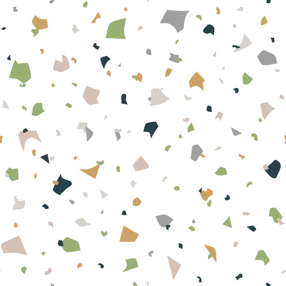 Abstract seamless pattern in terrazzo style. vector