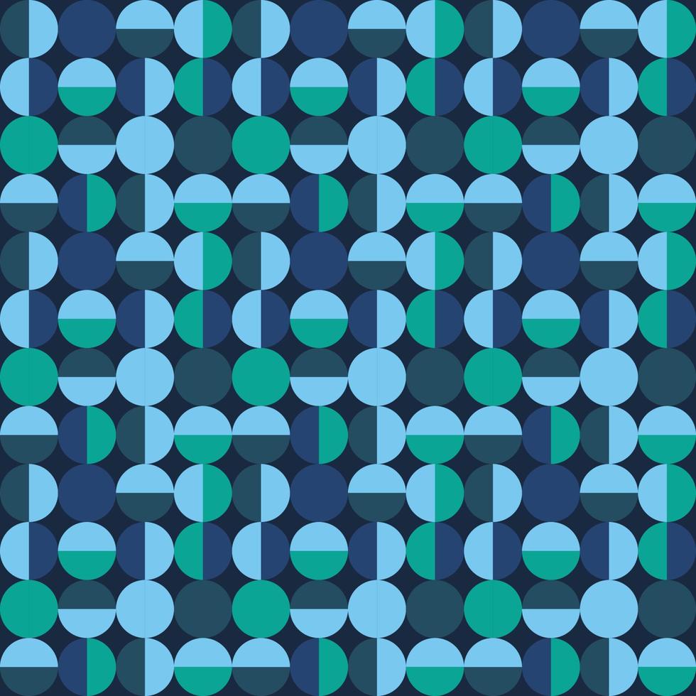 Seamless geometric pattern with circles and semicircles. vector