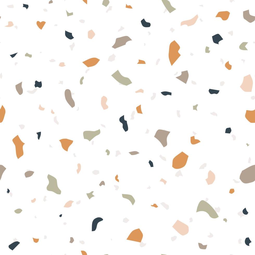 Terrazzo seamless pattern. Vector marble background.