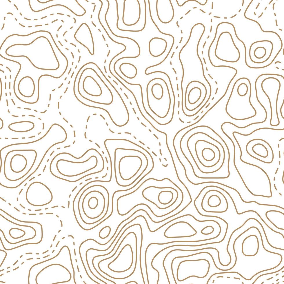 Topographic map seamless pattern. Abstract wavy lines. vector