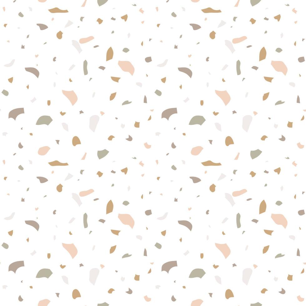 Terrazzo seamless pattern. Abstract marble background in pastel colors. vector