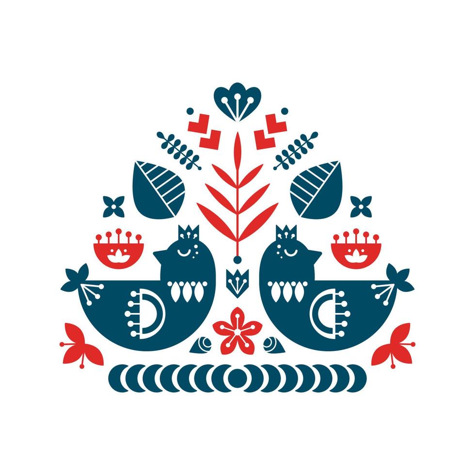 Folk art composition. vector