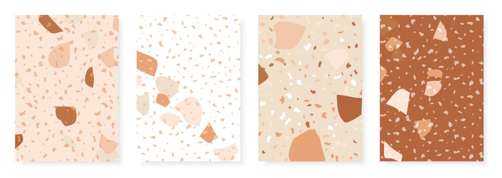 Vector terrazzo design template for invitation, greetings, poster, flyer, etc.