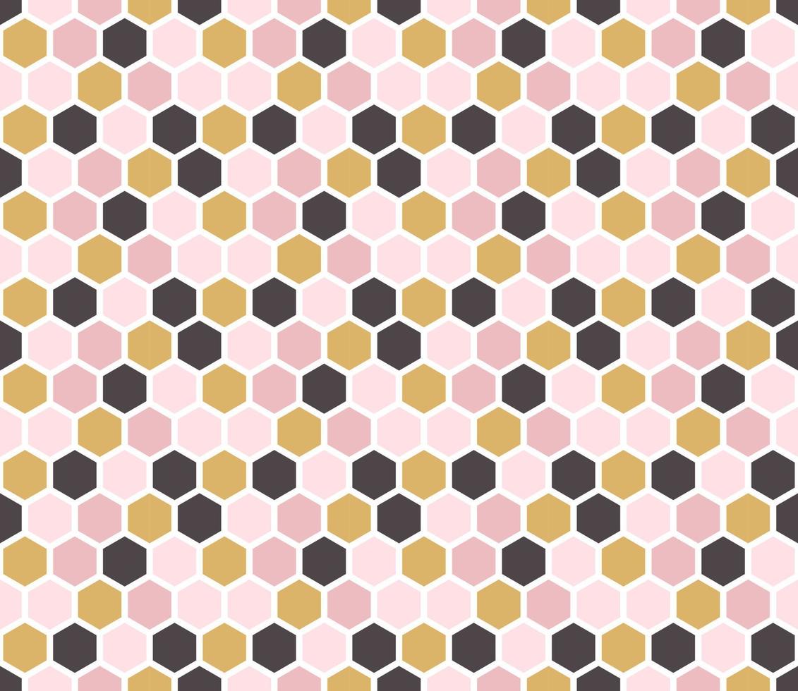 Hexagon seamless pattern, modern geometric style. Vector wallpaper. Good for print.