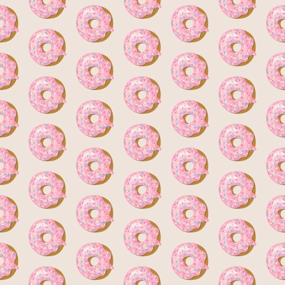 Donuts seamless pattern. vector