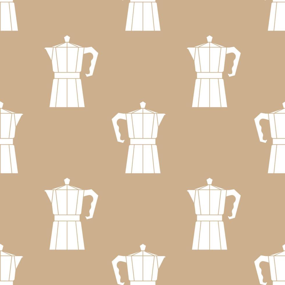 Abstract seamless pattern with coffee pots. vector