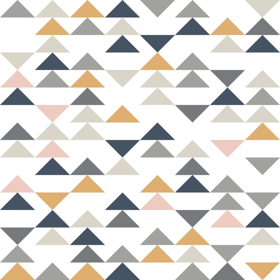 Abstract triangle seamless pattern. Vector geometric ornament in pastel colors.