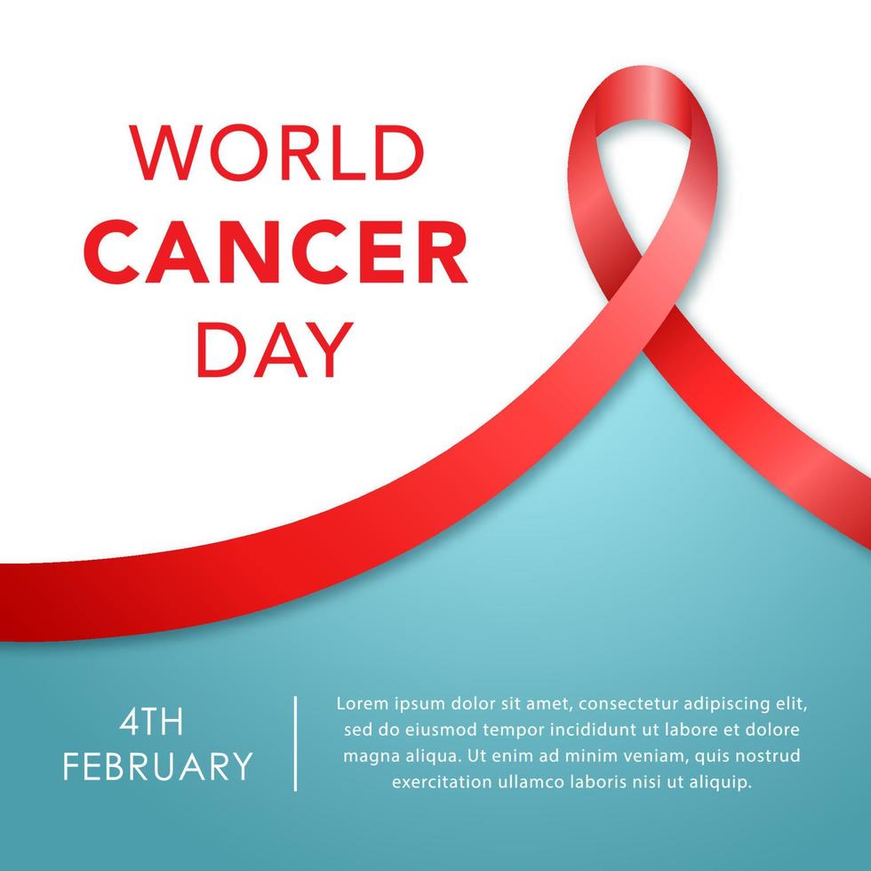 February 4, World Cancer Day banner. vector