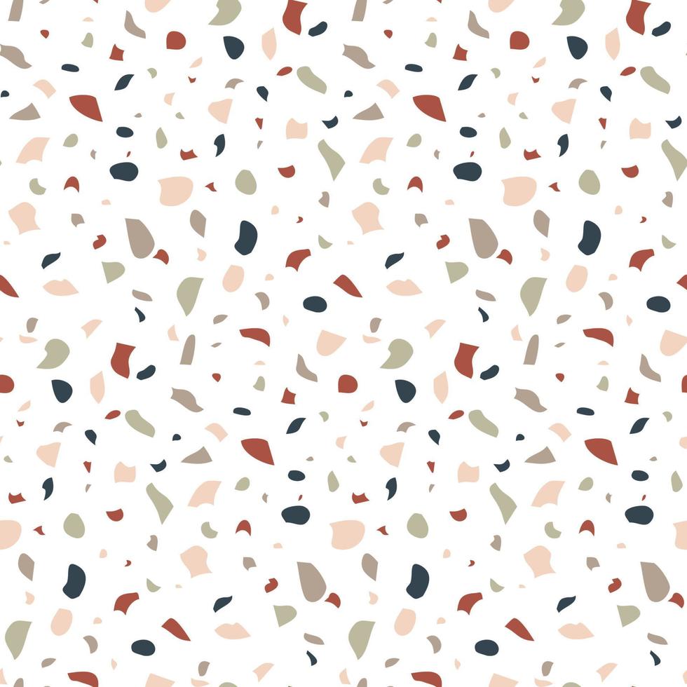 Terrazzo seamless pattern. Vector marble background.