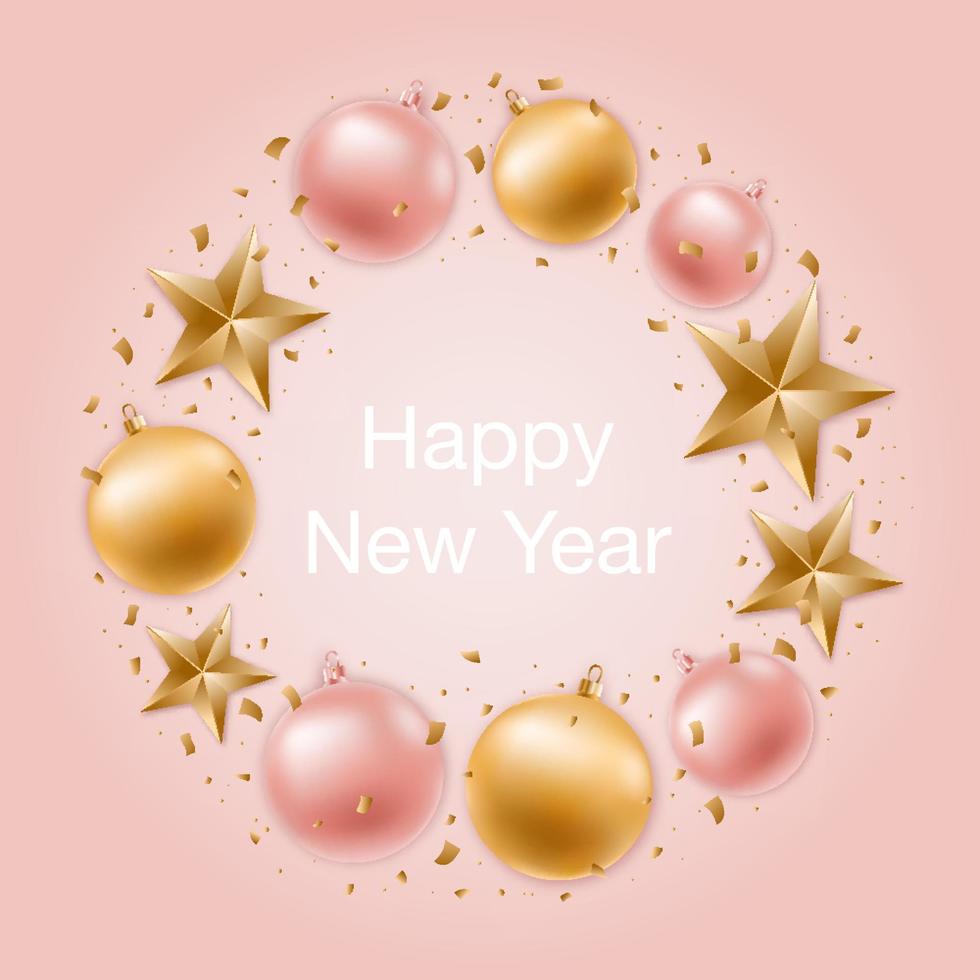 Happy New Year greeting background vector