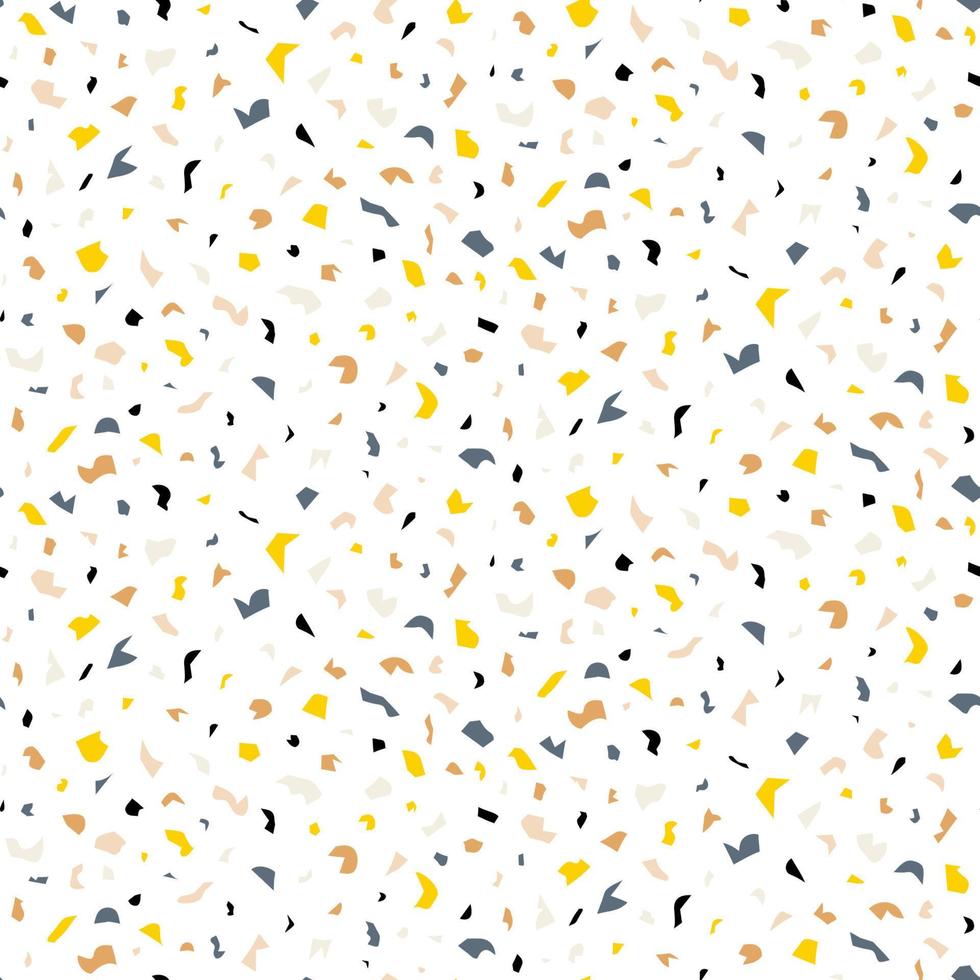 Abstract seamless pattern in terrazzo style. Vector background. Cool print for wallpaper, backdrop, fabric, etc.