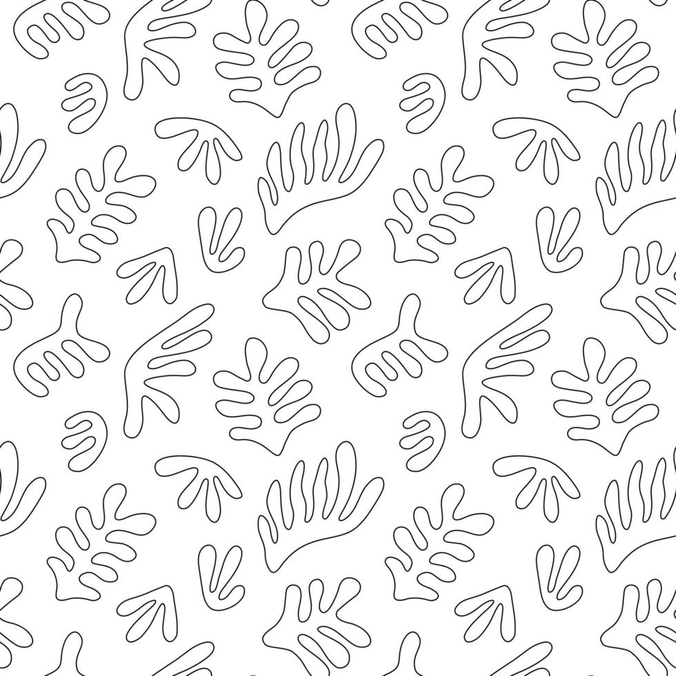 Seamless pattern with abstract hand drawn shapes. vector