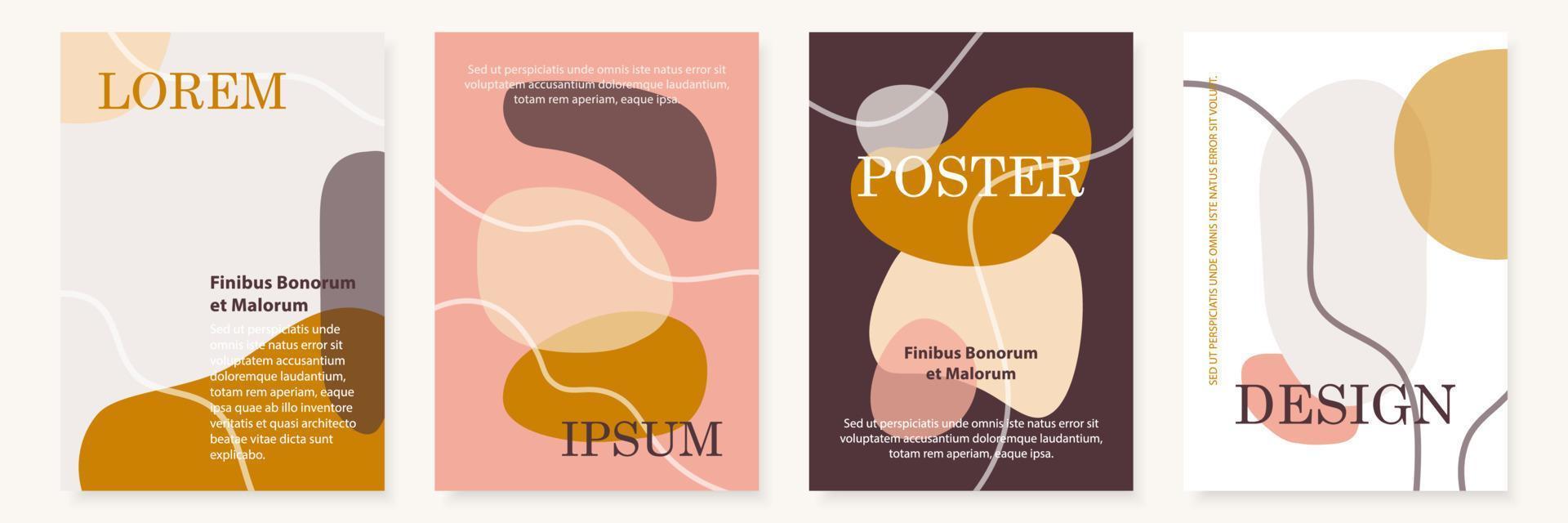 conjunto de plantillas de diseño de portada moderna. estilo collage contemporáneo vector