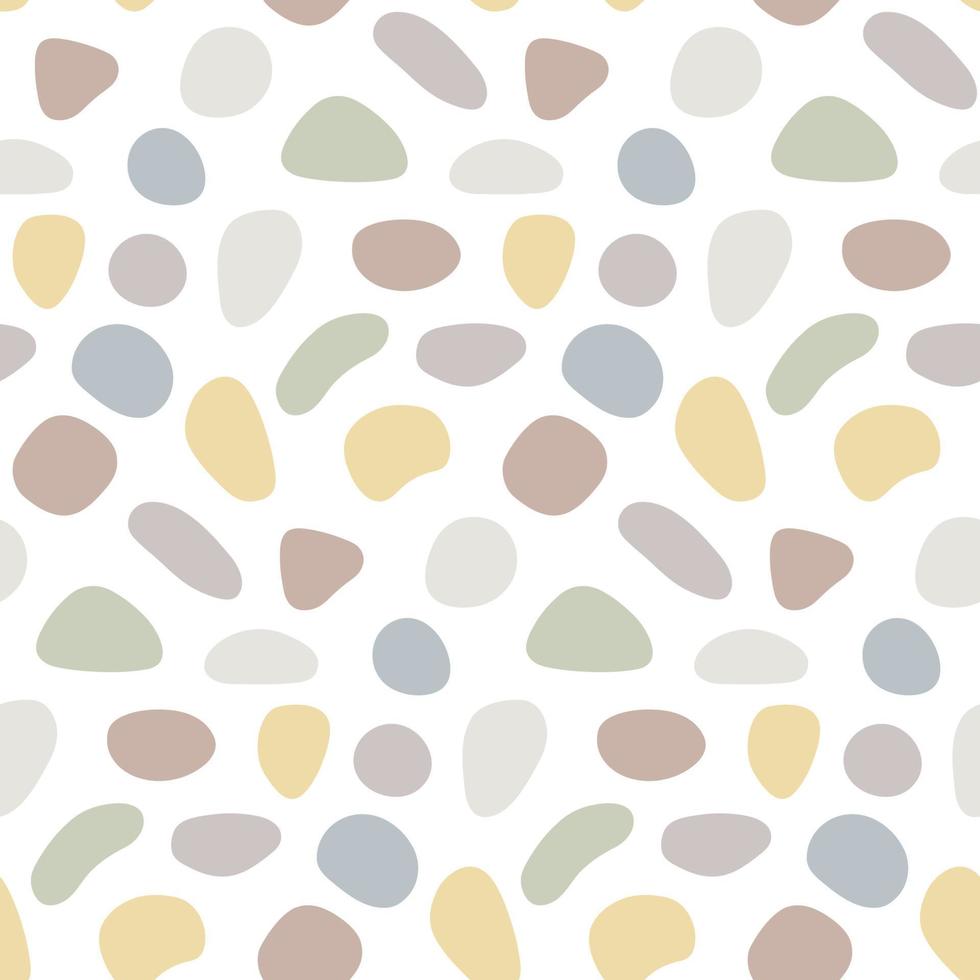 Trendy seamless pattern with abstract shapes. Hand drawn simple shapes. vector