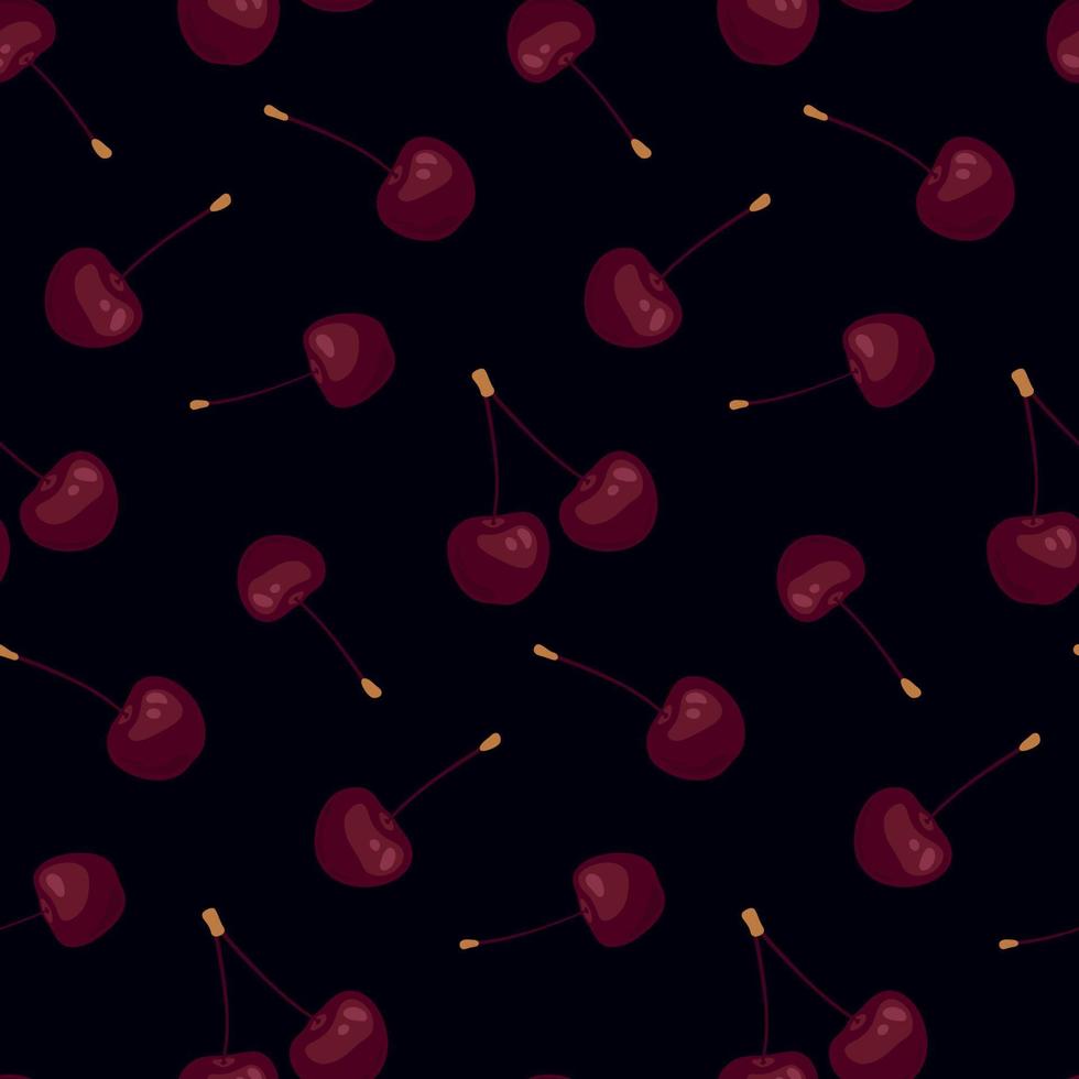 Seamless pattern with beauty cherries on black background. Vector wallpaper. Perfect for fabric, backdrop, wrap, etc. 8285853 Vector Art at Vecteezy Seamless pattern with beauty cherries on black background. Vector wallpaper. Perfect for fabric, backdrop, wrap, etc. 8285853 Vector Art at Vecteezy