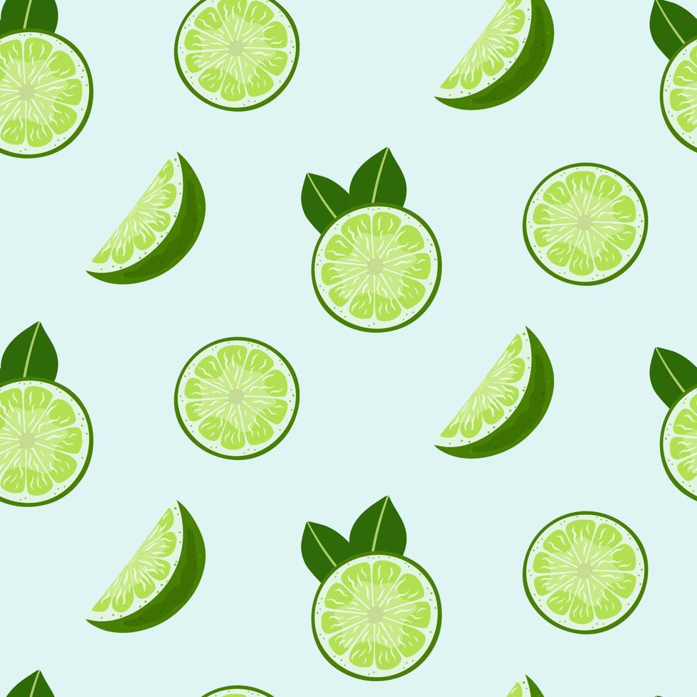 Lime seamless pattern. vector