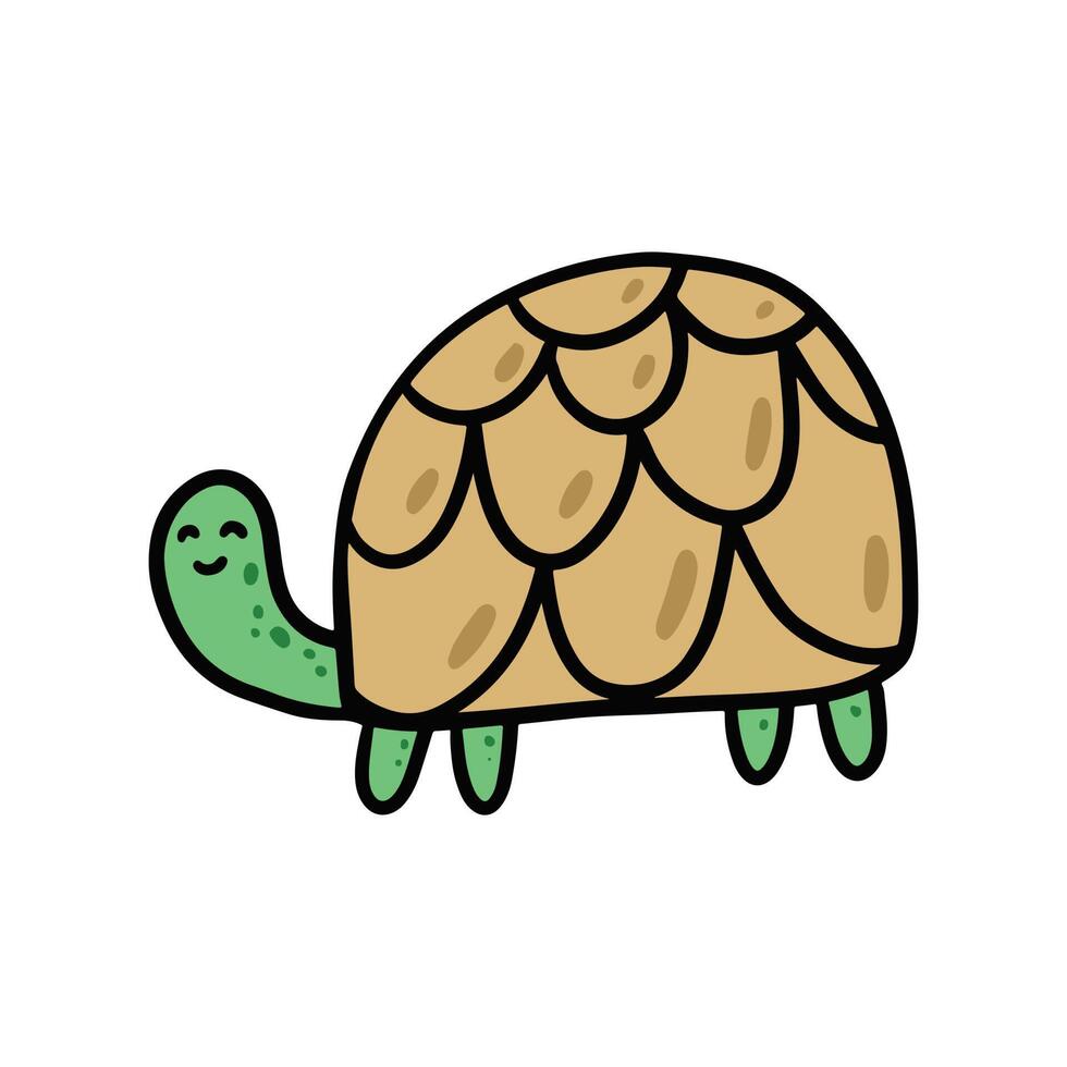 turtles hand drawn. simple and cute illustrations in vector design