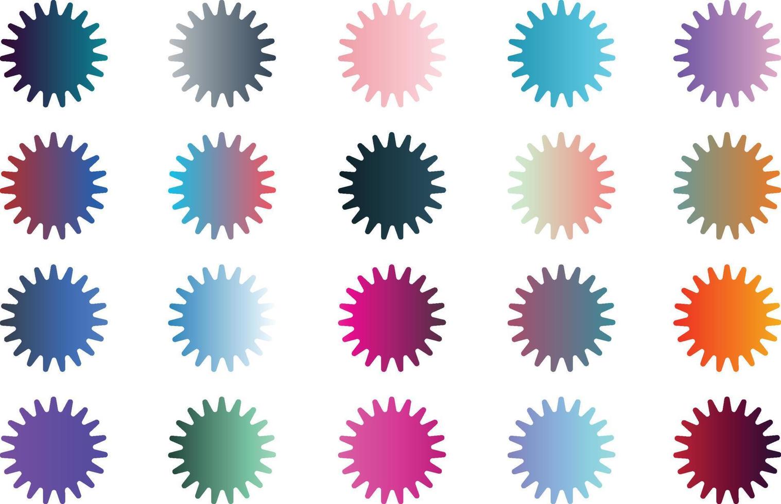 Mega set of vibrant colorful gradients color background vector