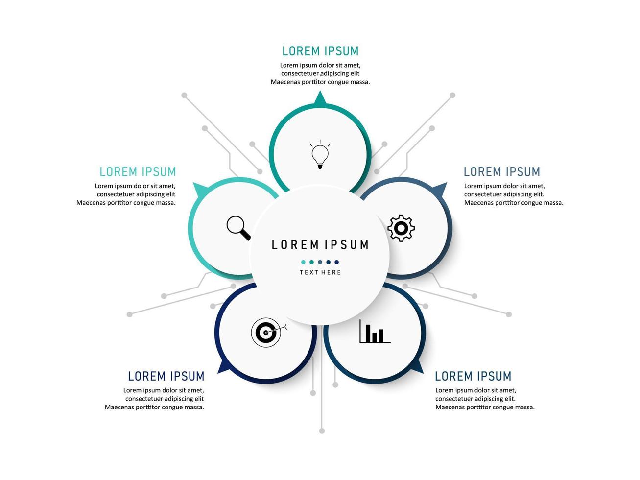 Vector Infographic label design template with icons and 5 options or steps. Can be used for process diagram, presentations, workflow layout, banner, flow chart, info graph.