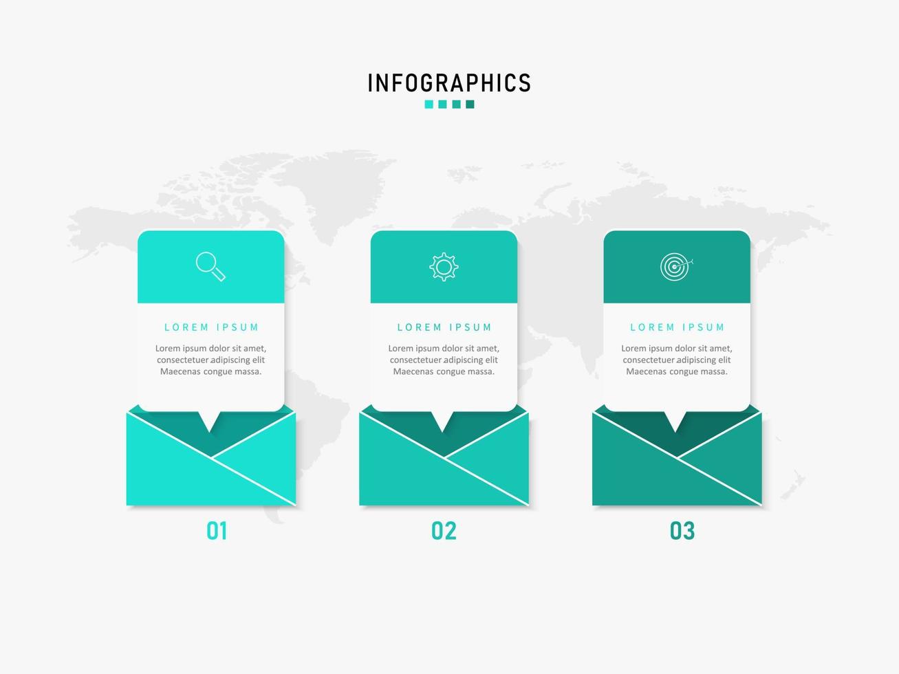 Vector Infographic label design template with icons and 3 options or steps. Can be used for process diagram, presentations, workflow layout, banner, flow chart, info graph.