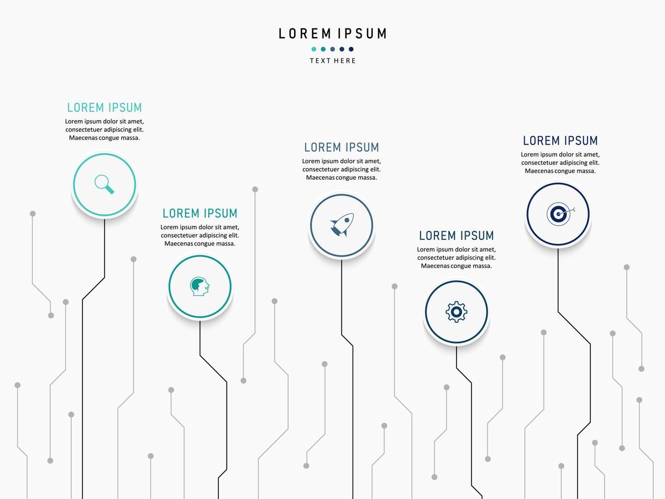 Vector Infographic label design template with icons and 5 options or steps. Can be used for process diagram, presentations, workflow layout, banner, flow chart, info graph.