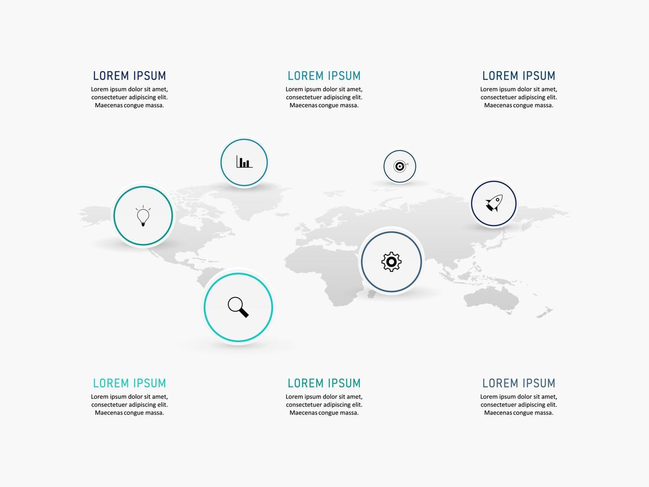 Vector Infographic label design template with icons and 6 options or steps. Can be used for process diagram, presentations, workflow layout, banner, flow chart, info graph.