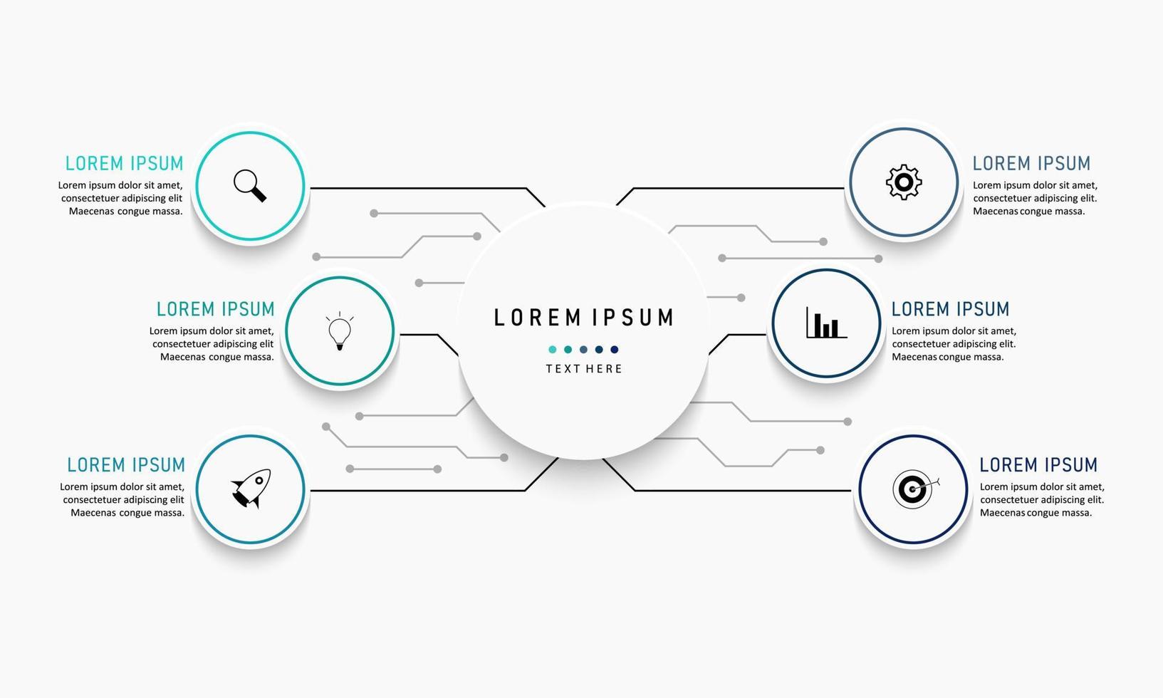 Vector Infographic label design template with icons and 6 options or steps. Can be used for process diagram, presentations, workflow layout, banner, flow chart, info graph.