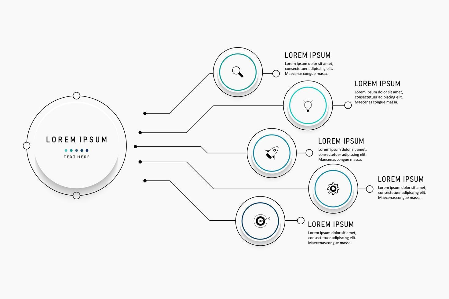 Vector Infographic label design template with icons and 5 options or steps. Can be used for process diagram, presentations, workflow layout, banner, flow chart, info graph.