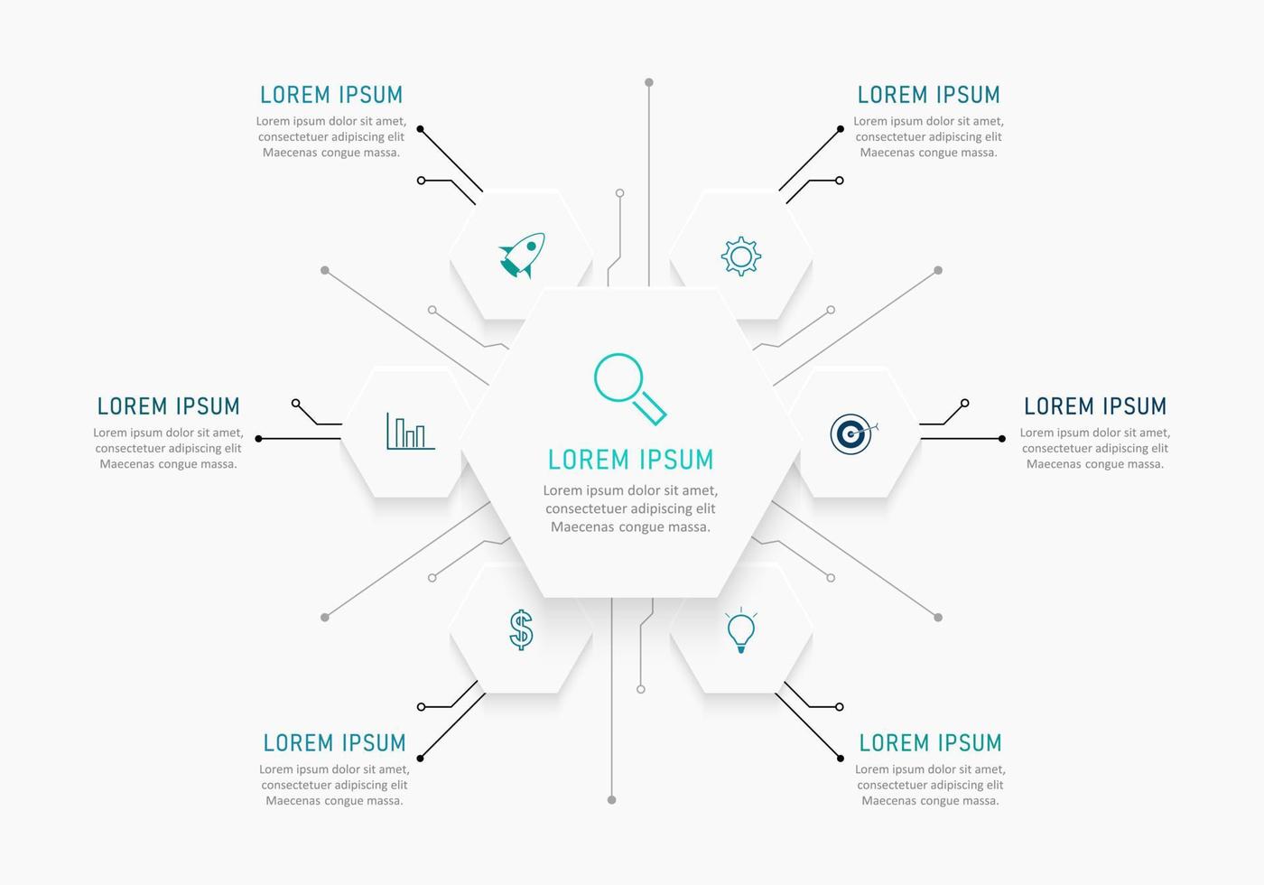 Vector Infographic label design template with icons and 6 options or steps. Can be used for process diagram, presentations, workflow layout, banner, flow chart, info graph.