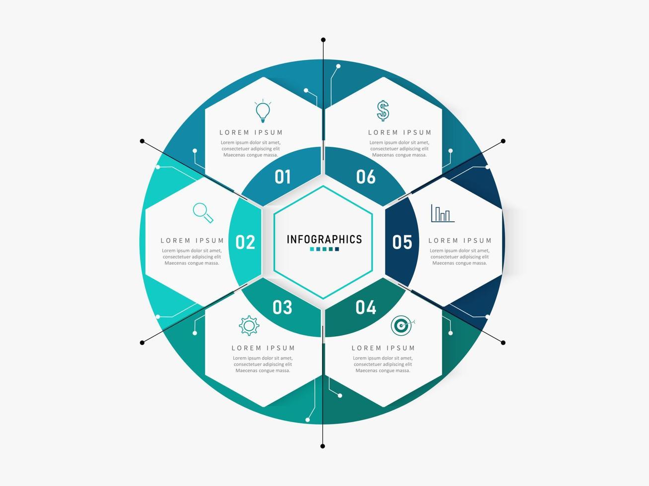 Vector Infographic label design template with icons and 6 options or steps. Can be used for process diagram, presentations, workflow layout, banner, flow chart, info graph.