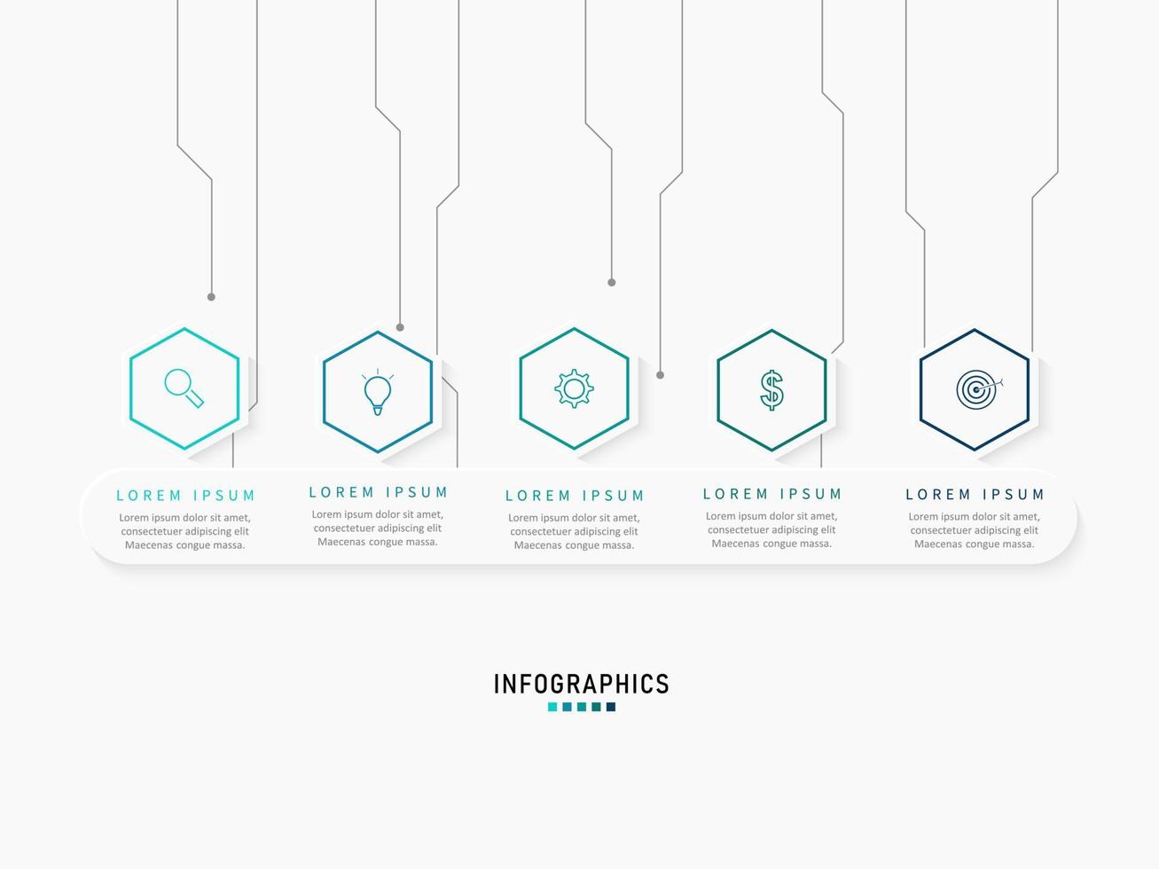 Vector Infographic label design template with icons and 5 options or steps. Can be used for process diagram, presentations, workflow layout, banner, flow chart, info graph.