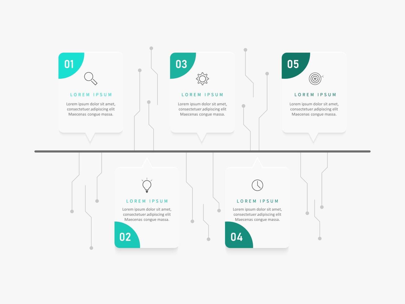 Vector Infographic label design template with icons and 5 options or steps. Can be used for process diagram, presentations, workflow layout, banner, flow chart, info graph.