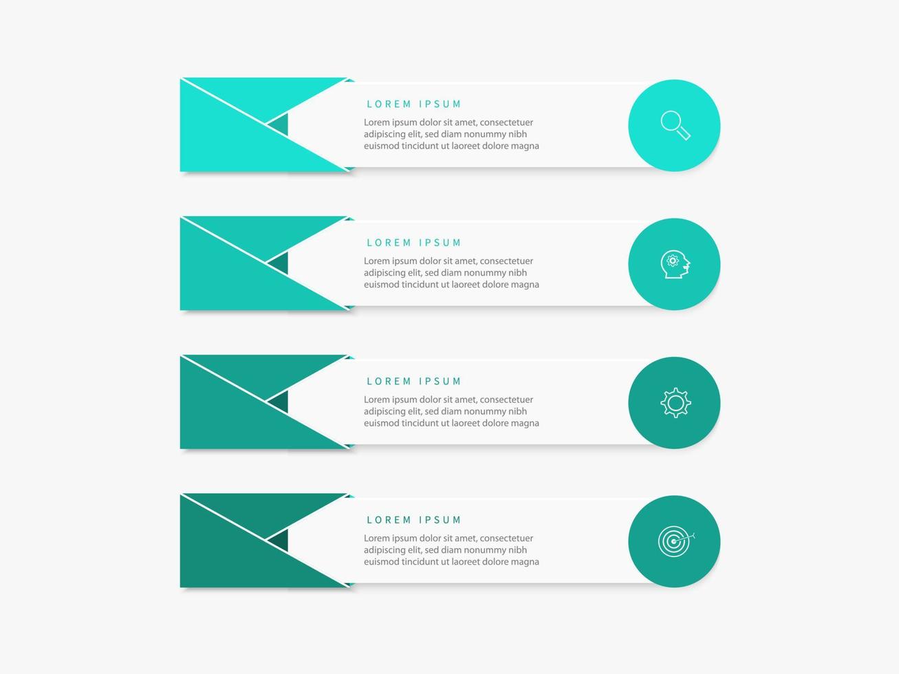 Vector Infographic label design template with icons and 4 options or steps. Can be used for process diagram, presentations, workflow layout, banner, flow chart, info graph.