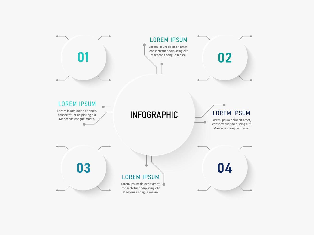 Vector Infographic label design template with icons and 4 options or steps. Can be used for process diagram, presentations, workflow layout, banner, flow chart, info graph.