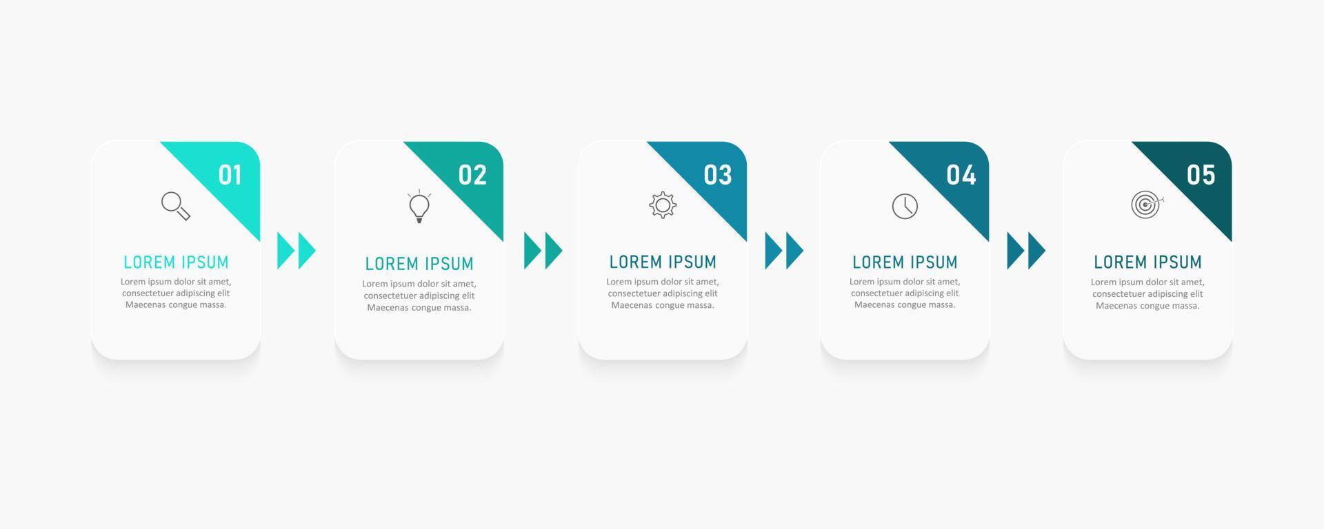 Vector Infographic label design template with icons and 5 options or steps. Can be used for process diagram, presentations, workflow layout, banner, flow chart, info graph.