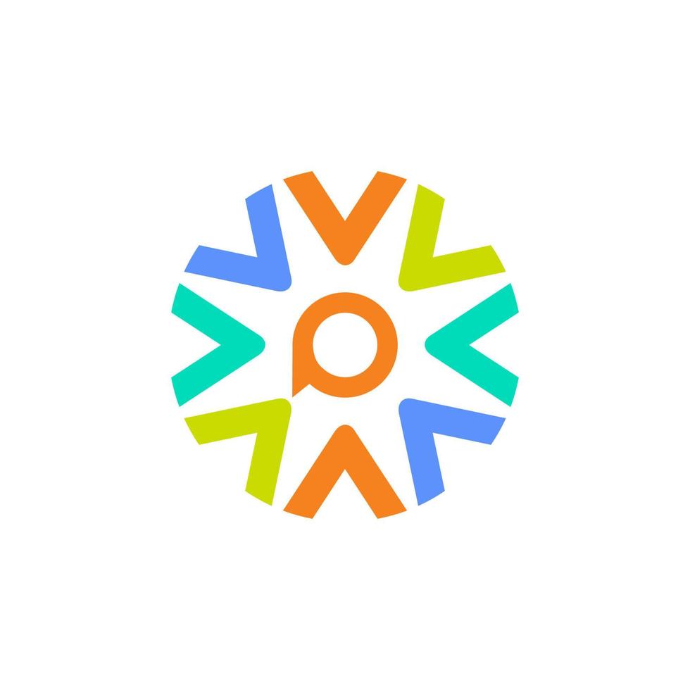Initial Letter Q and Sun Logo design vector illustration template. Sun logo icon vector. Sun logo design template. Simple logo sunshine on the trendy Design. Power energy Design template