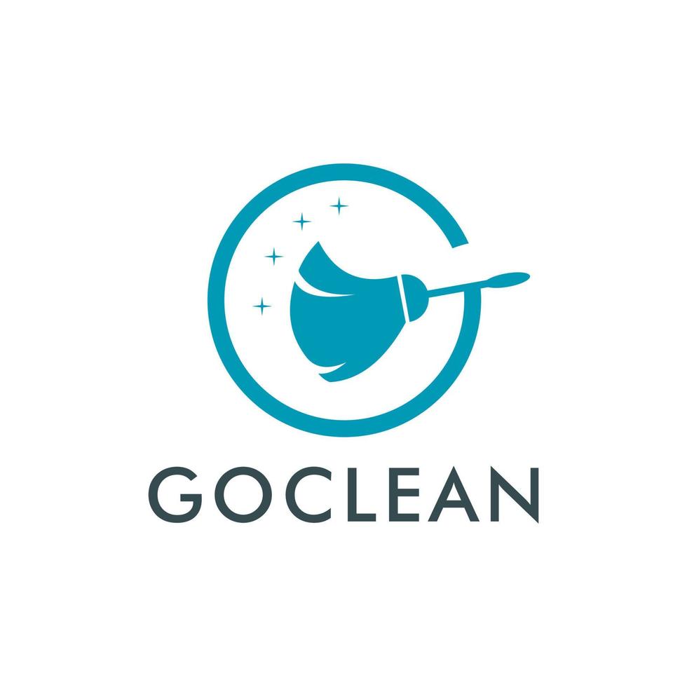 Cleaning Creative Concept Logo Design Template vector