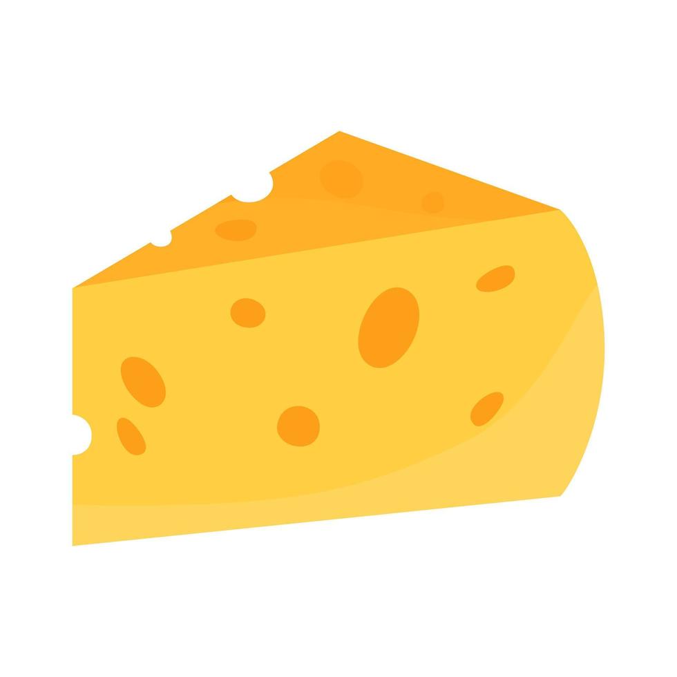 Piece of cheese cheese icon cheese Flat design vector. vector