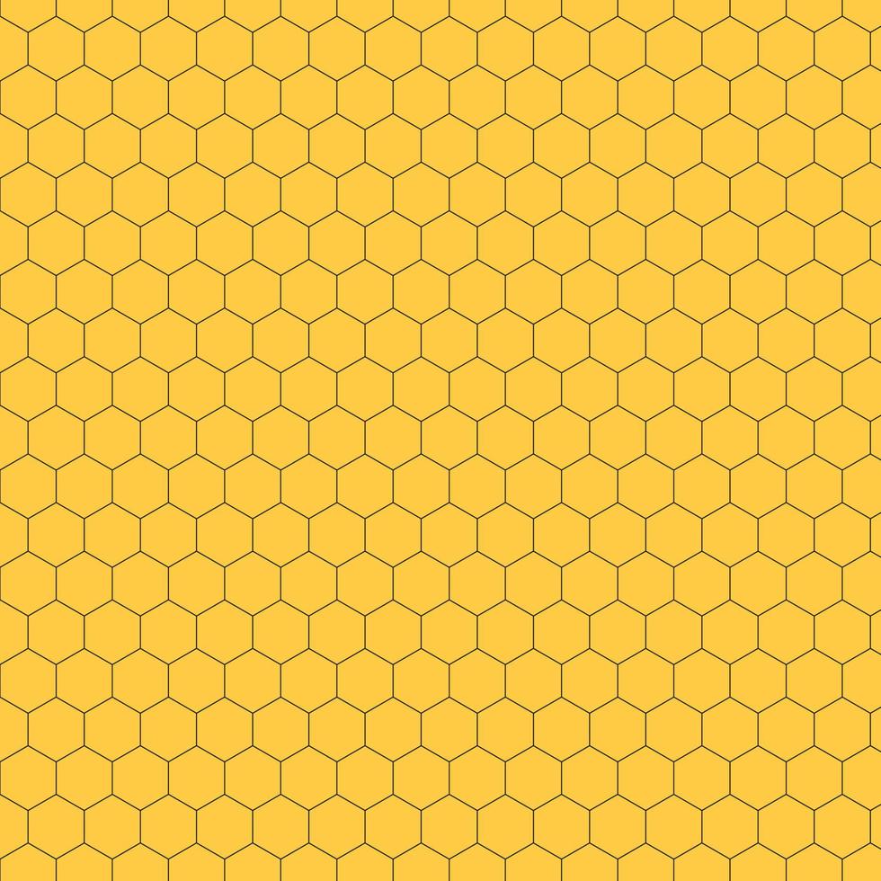 Seamless honeycomb pattern, honey texture background template. Vector. vector