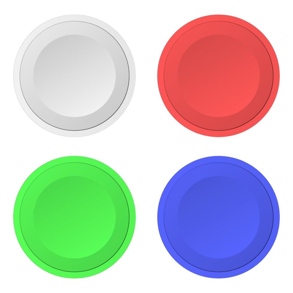 3d buttons. Set of buttons. Vector. vector