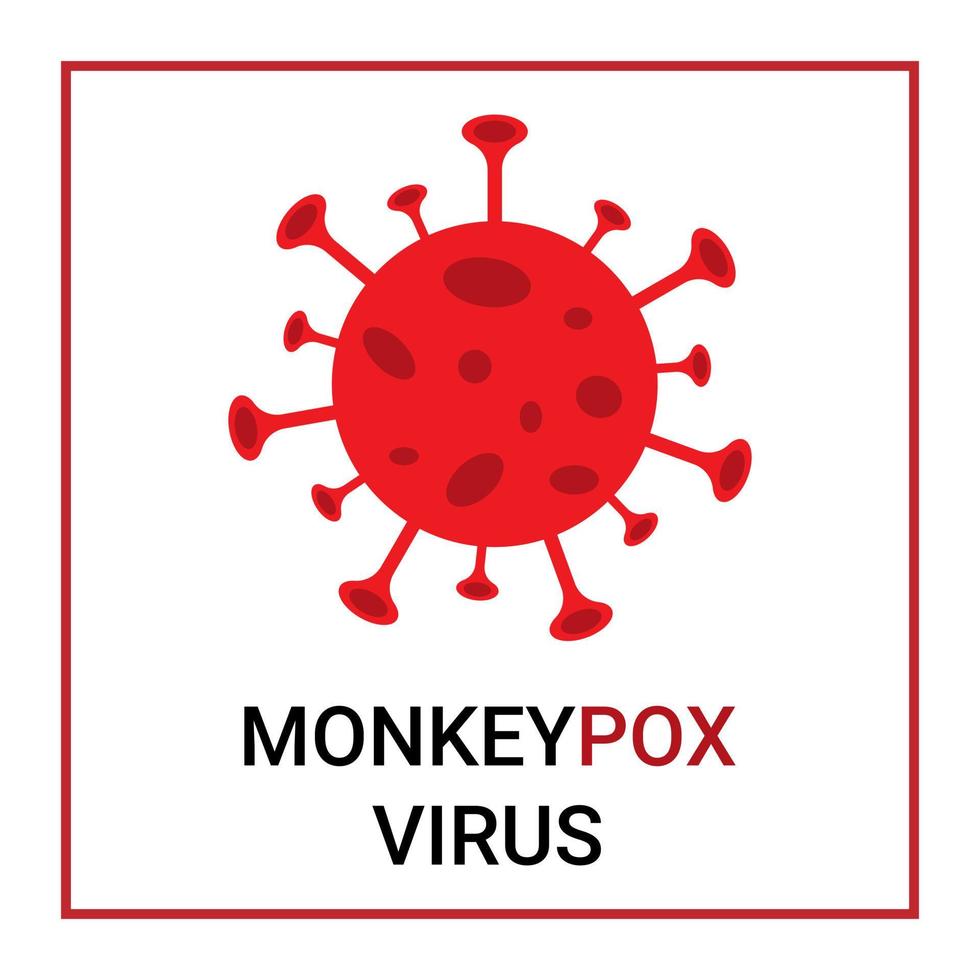 icono del virus de la viruela del mono. ilustración vectorial vector